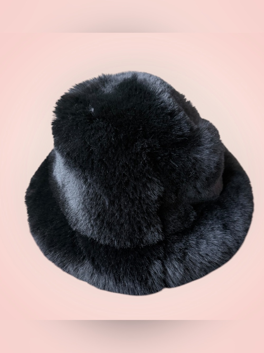ALO Faux Fur Bucket Hat in Black.